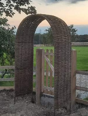 garden furniture,willow arch,entrance